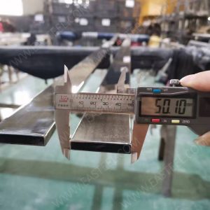 10x50mm Stainless Steel Flat Tube AISI 316L with Mirror